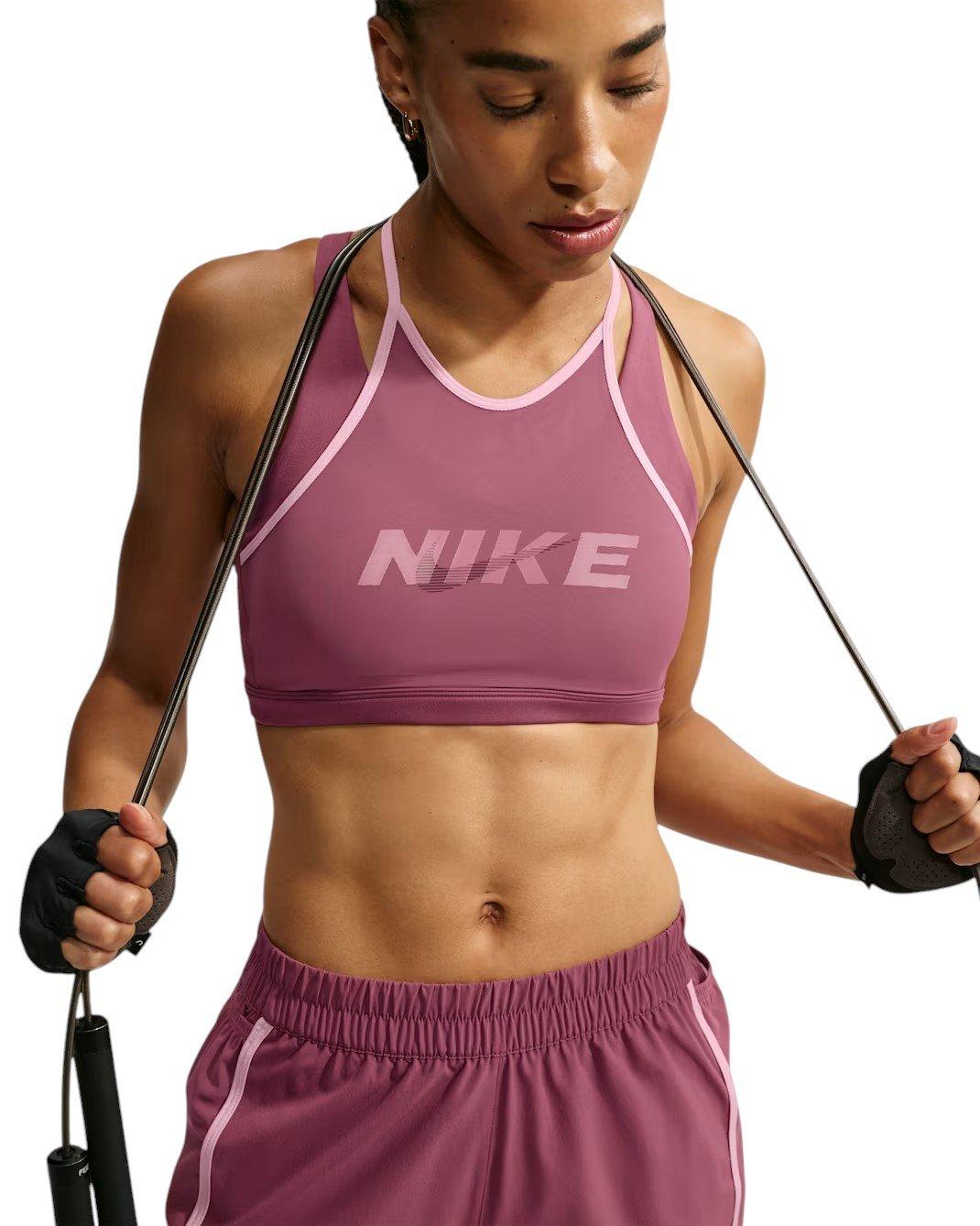 Nike Women's One Lt-Support Padded Sports Bra - Pink Smoke/Lilac - PINK SMOKE/LILAC